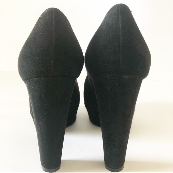 Donna Karan Collection Black Suede Platform Pumps - Picture 8 of 14